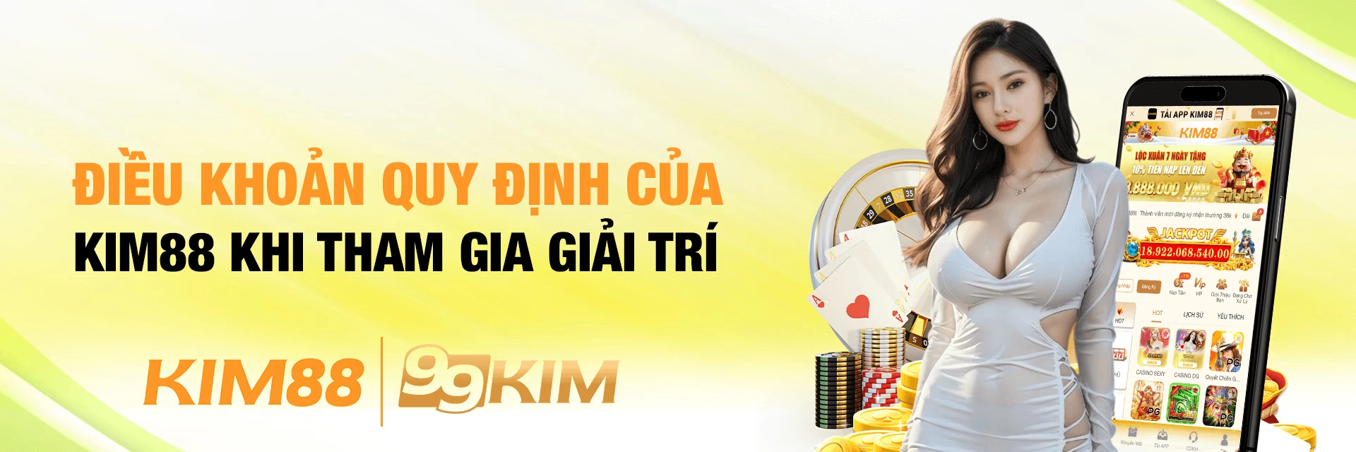 Hình giới thiệu dịch vụ nội dung và ứng dụng Kim88